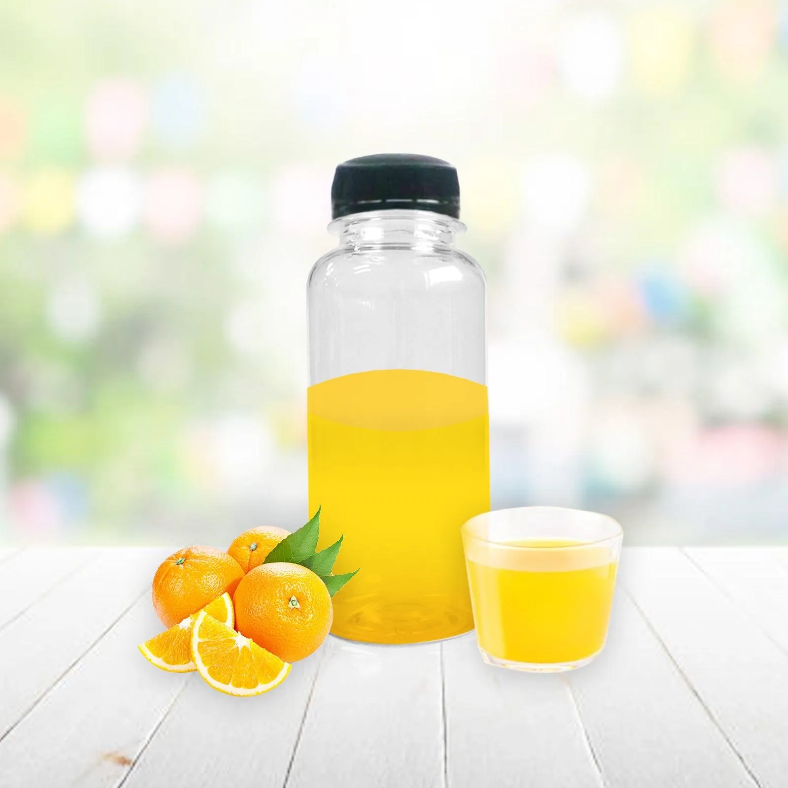250ml Round Clear Plastic Bottles  PET With 38mm Lids Tamper Evident
