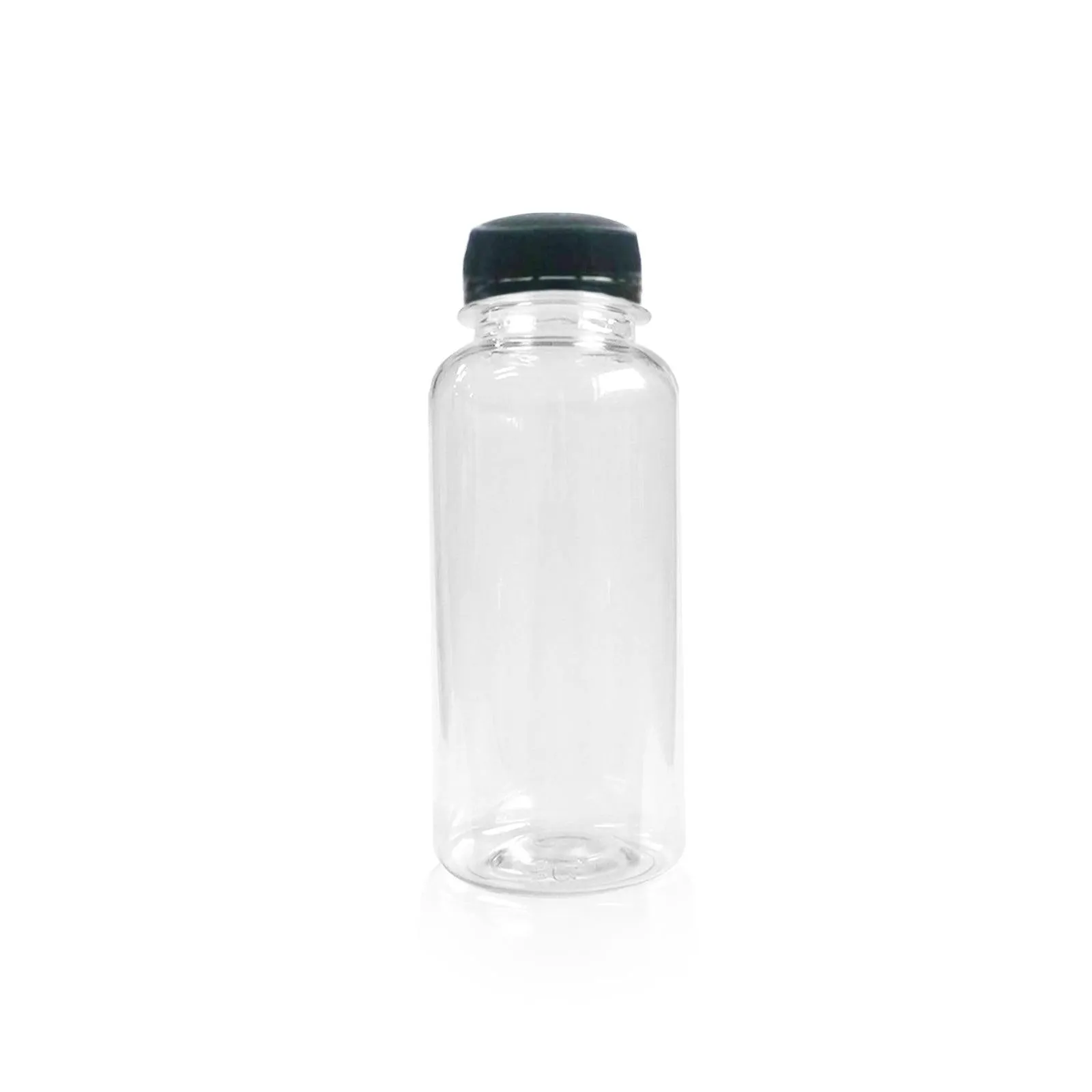 250ml Round Clear Plastic Bottles  PET With 38mm Lids Tamper Evident