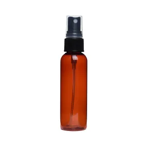 Amber Plastic Bottle with Black Fine Mist Sprayer