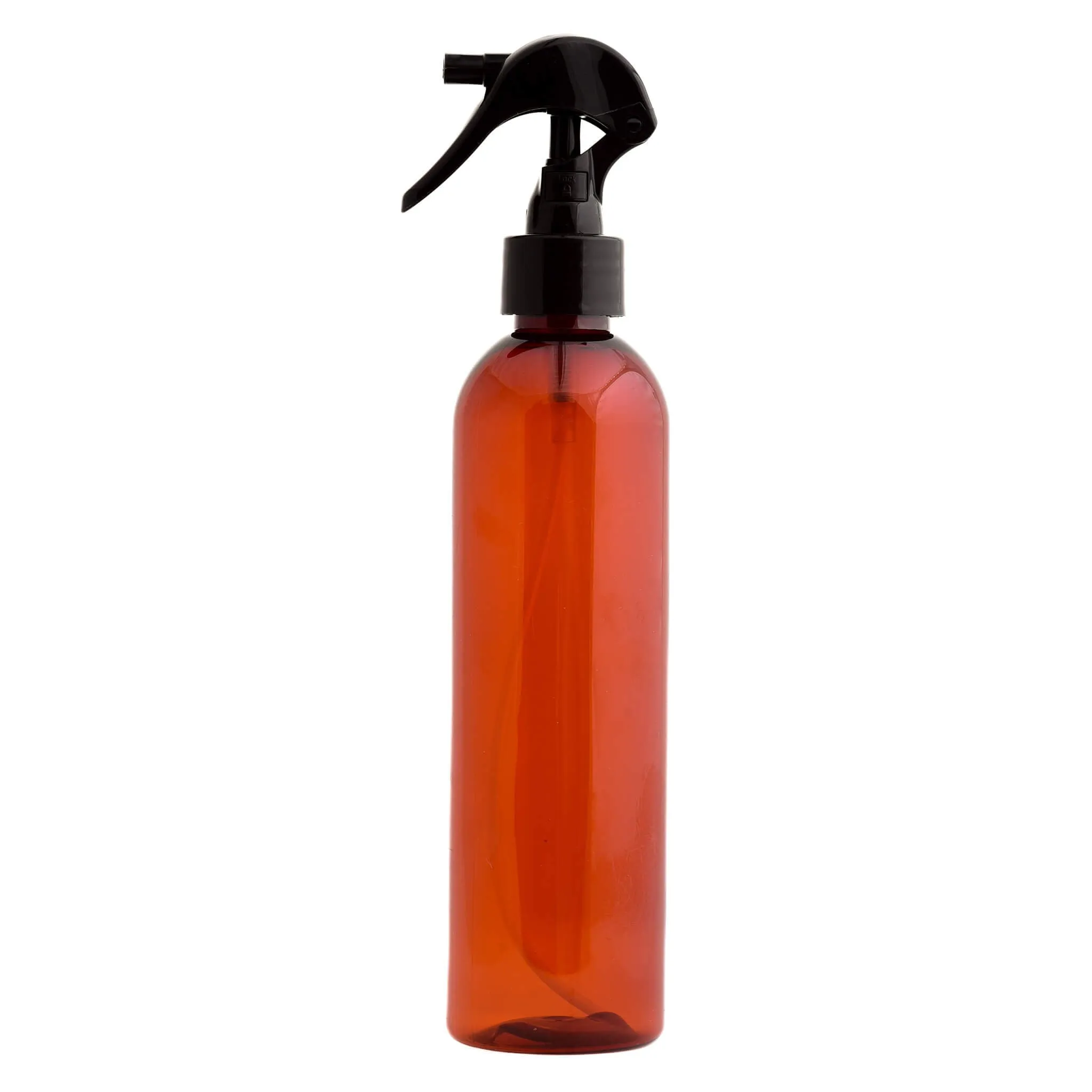 Amber Plastic Bottle with Black Mini Trigger Sprayer