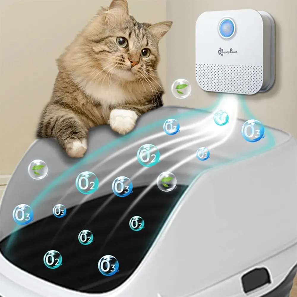 Cat Odor Purifier 4000mAh Smart Cat Odor Purifier For Cat Litter Box Deodorizer