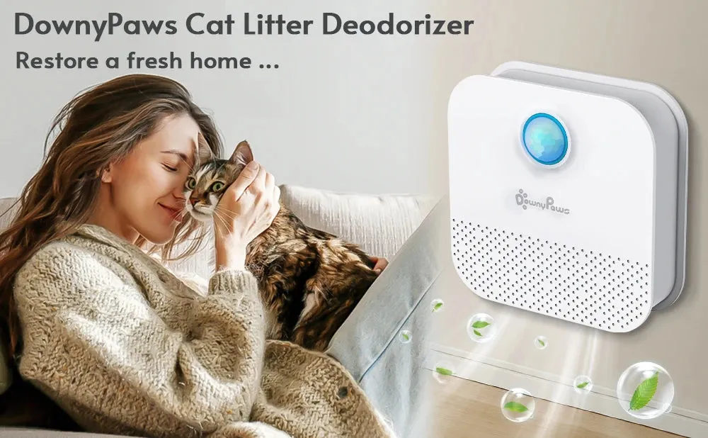 Cat Odor Purifier 4000mAh Smart Cat Odor Purifier For Cat Litter Box Deodorizer