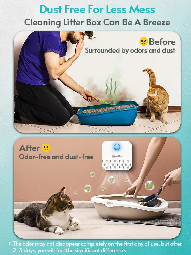 Cat Odor Purifier 4000mAh Smart Cat Odor Purifier For Cat Litter Box Deodorizer