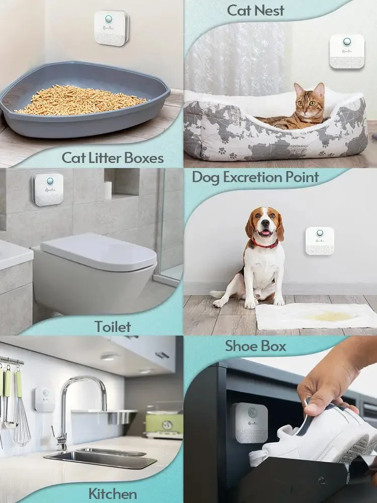 Cat Odor Purifier 4000mAh Smart Cat Odor Purifier For Cat Litter Box Deodorizer