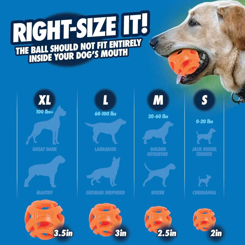Chuckit! Breathe Air Fetch Ball Toy For Dogs - 2-Pack