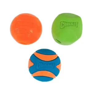 ChuckIt Fetch Dog Ball Medley - Ultra Squeaker, Erratic and Strato