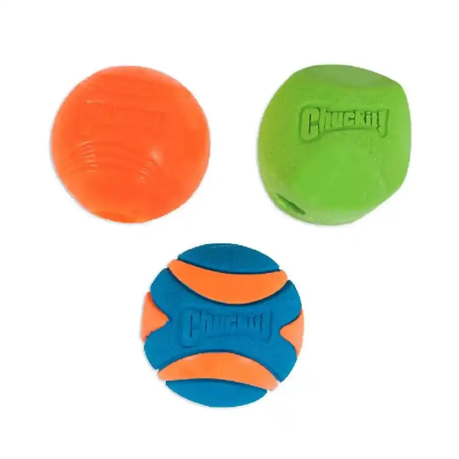 ChuckIt Fetch Dog Ball Medley - Ultra Squeaker, Erratic and Strato