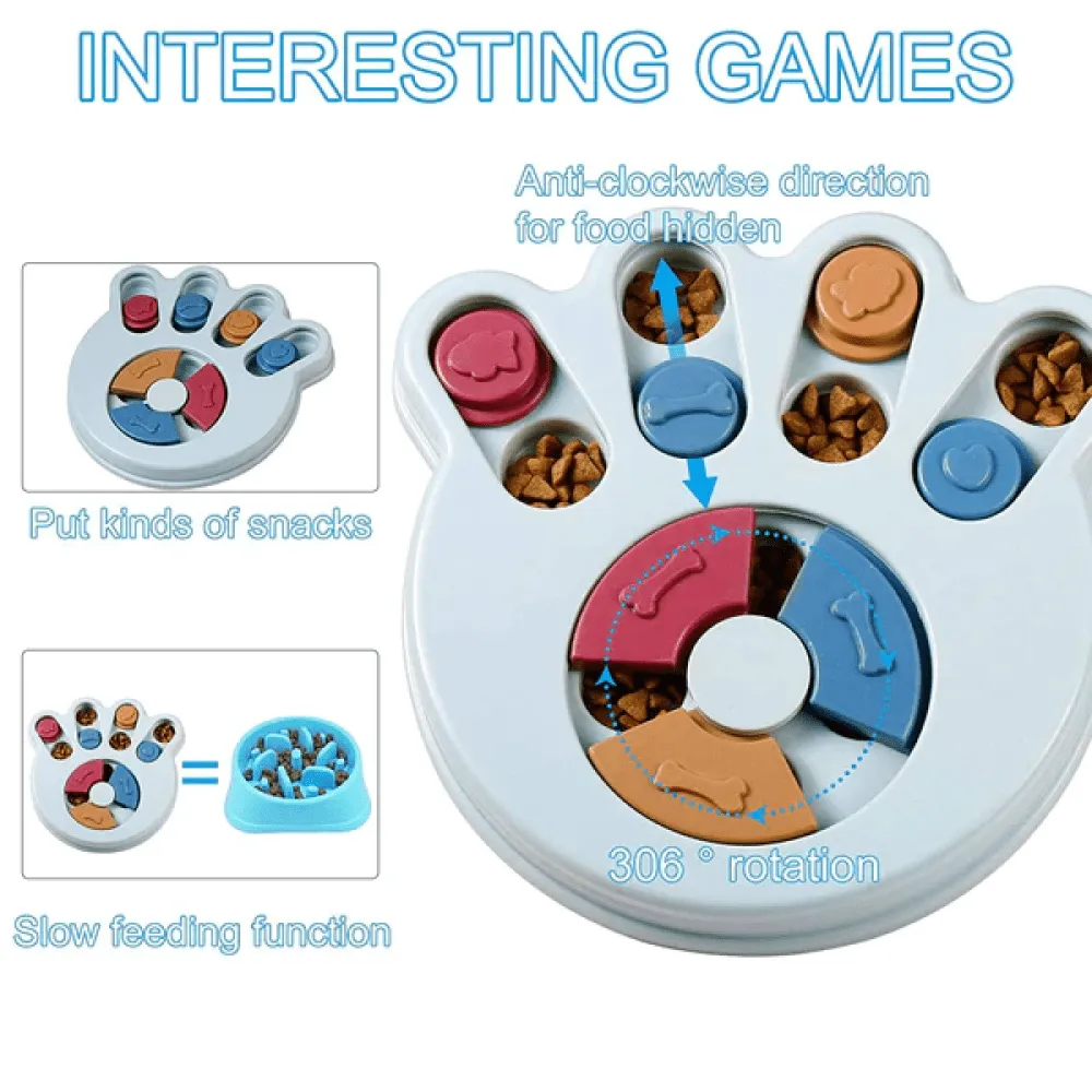 Emily Pets Intelligence Food Treated Puzzle Toy for Dogs and Cats (Blue)