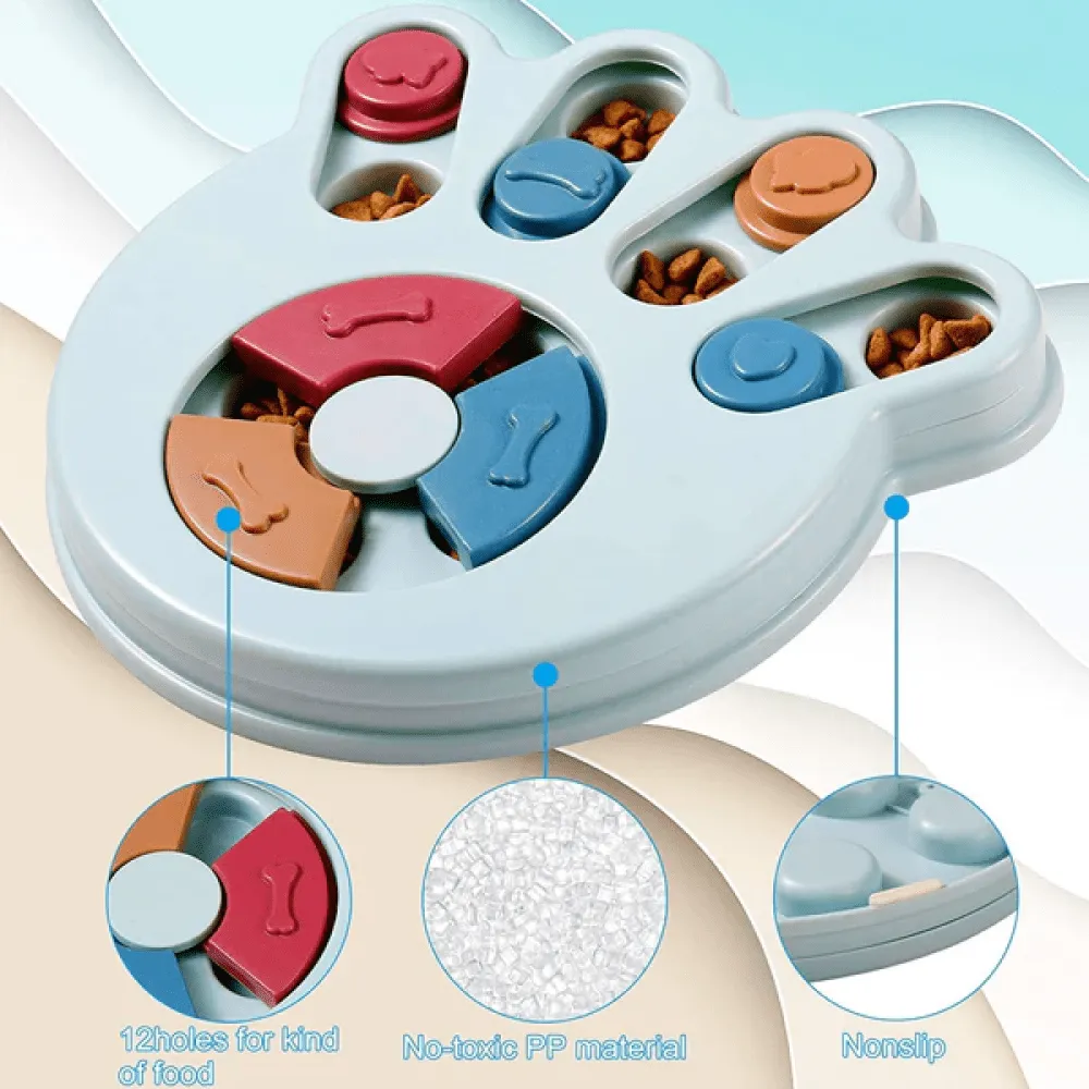 Emily Pets Intelligence Food Treated Puzzle Toy for Dogs and Cats (Blue)