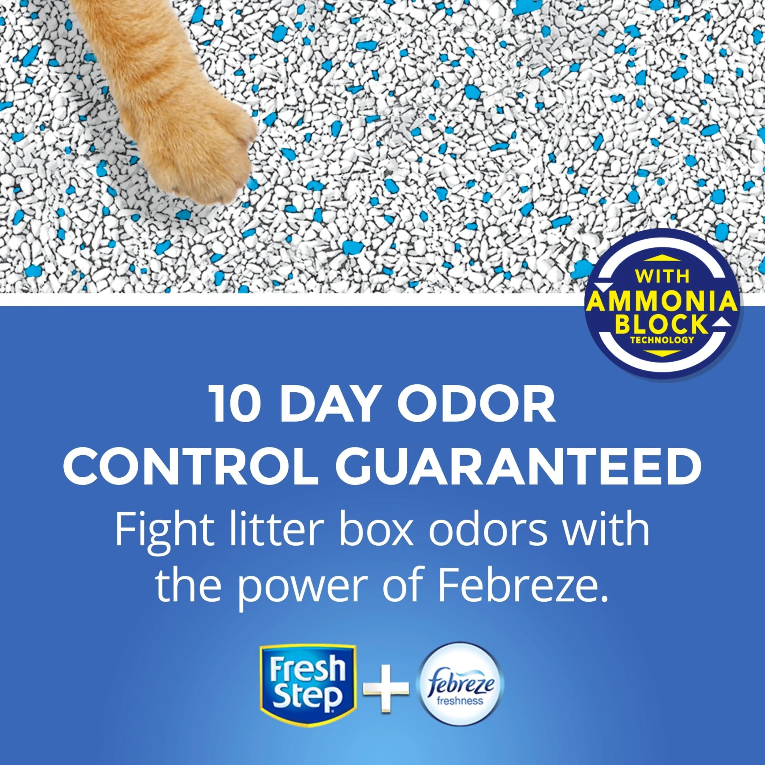 Fresh Step Extreme Scented Litter with the Power of Febreze, Clumping Cat Litter - Mountain Spring, 14 lbs