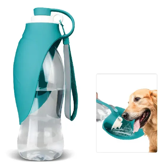 Henry Wag Pet Water Bottle With Leaf Bowl