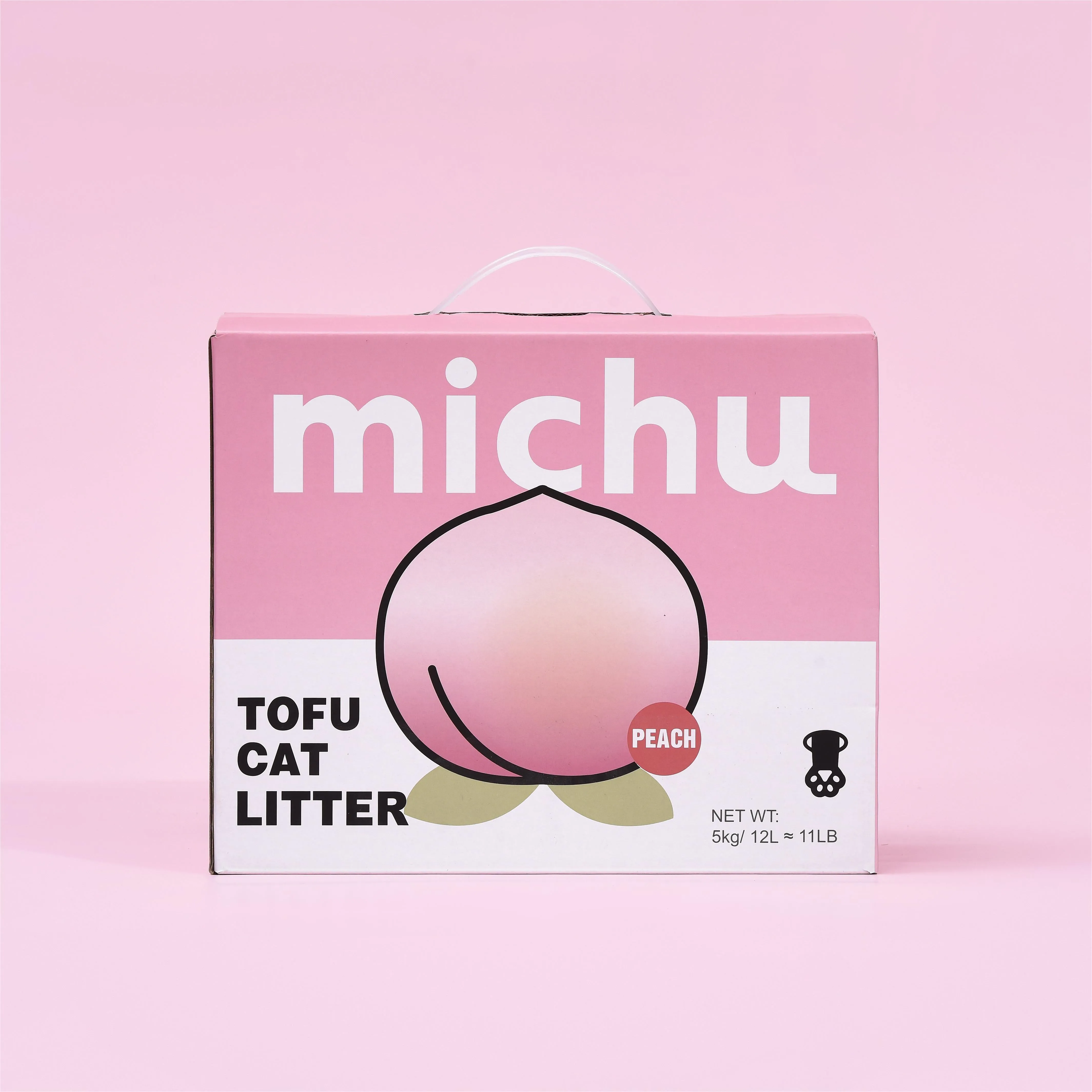 Michu Tofu Cat Litter Gen3 - Natural Clumping Tofu-Based Formula - Value Box 5 kg