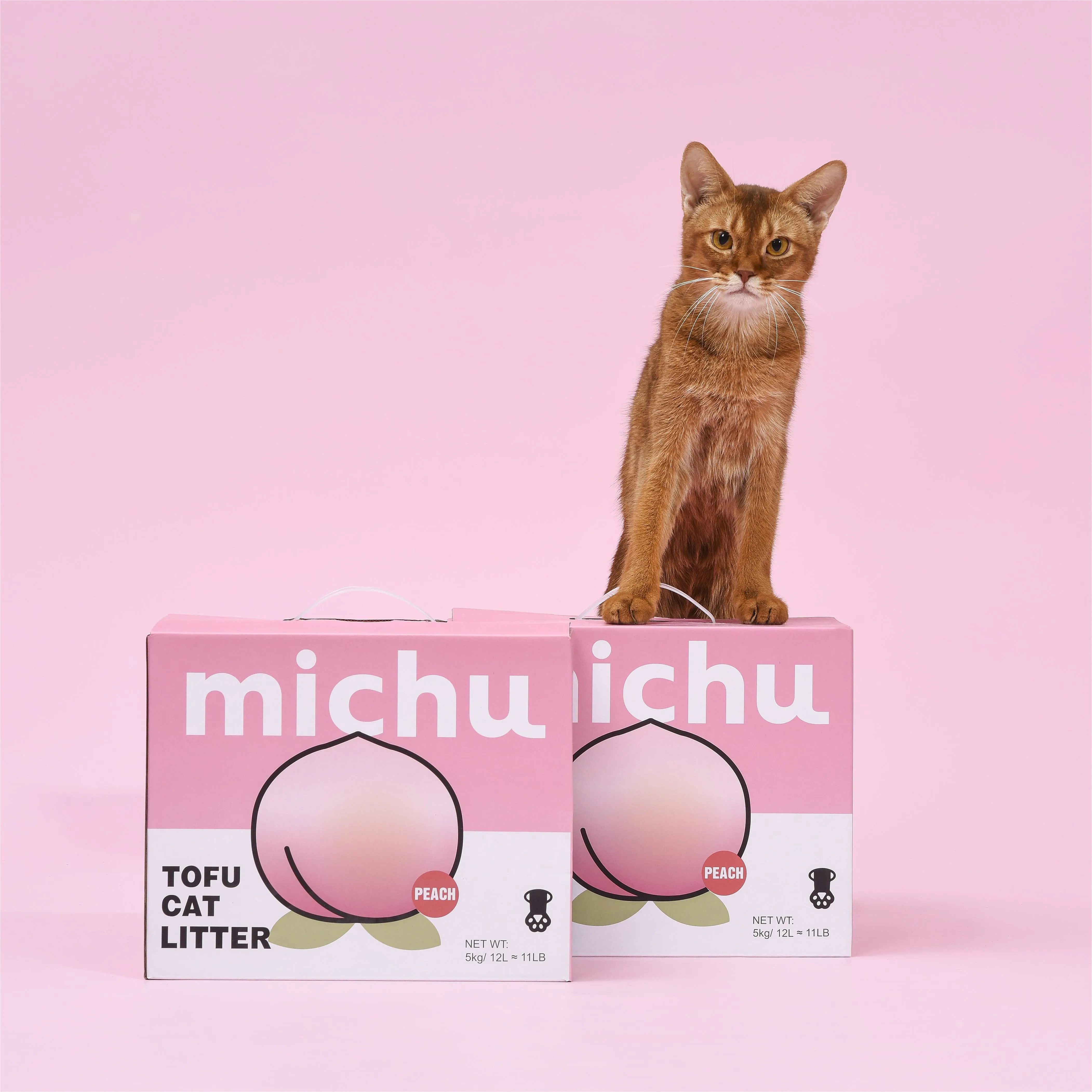 Michu Tofu Cat Litter Gen3 - Natural Clumping Tofu-Based Formula - Value Box 5 kg