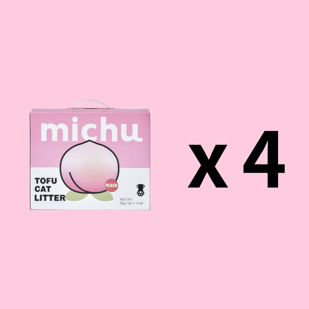Michu Tofu Cat Litter Gen3 - Natural Clumping Tofu-Based Formula - Value Box 5 kg