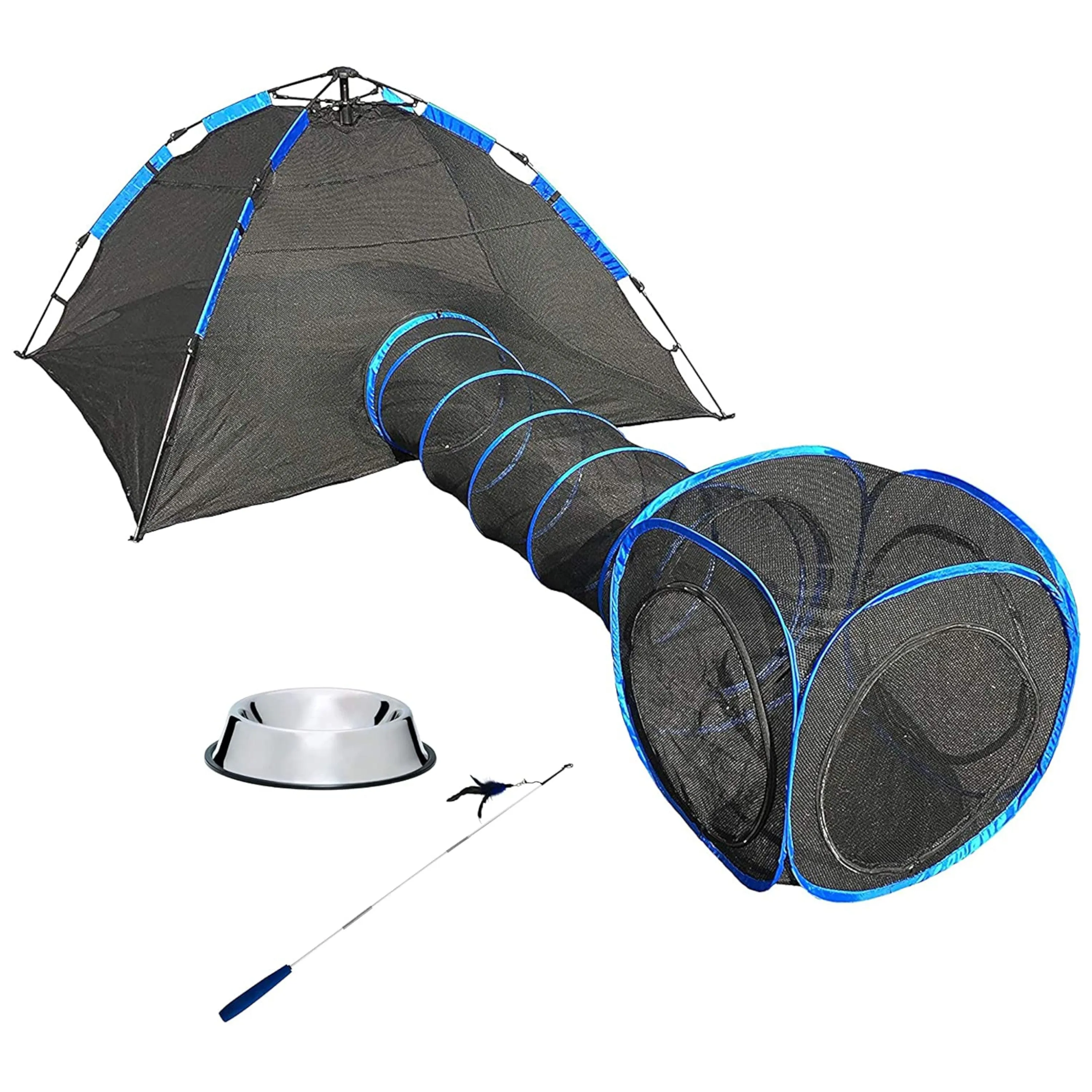 Outdoor Cat Playground - Bonus Bowl & Cat Wand