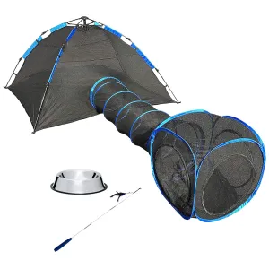 Outdoor Cat Playground - Bonus Bowl & Cat Wand