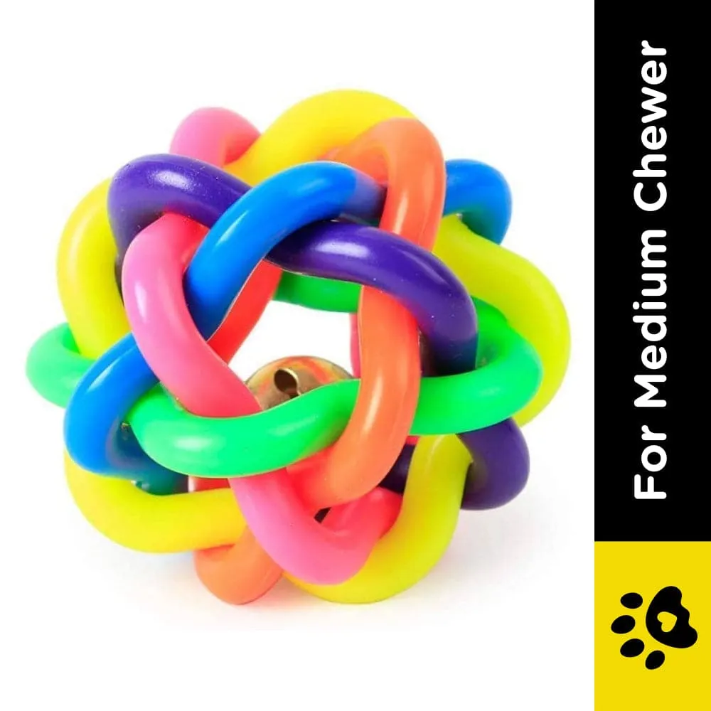 Pedigree Dentastix Oral Care for Adult (Large Breed of 25 kg ) Treats, Basil Teething Ring Chew Toy and Pet Vogue Bouncy Rubber Ball for Dogs Combo