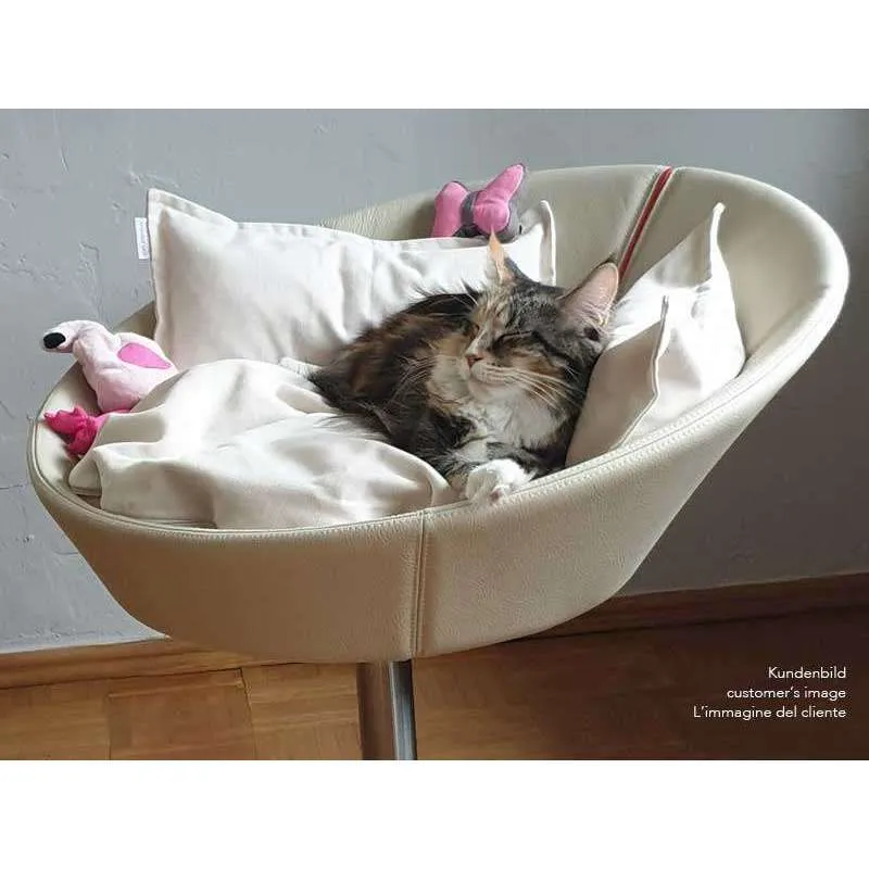 Pet Interiors Cosmo Buffalo Leather Deluxe Cat Bed