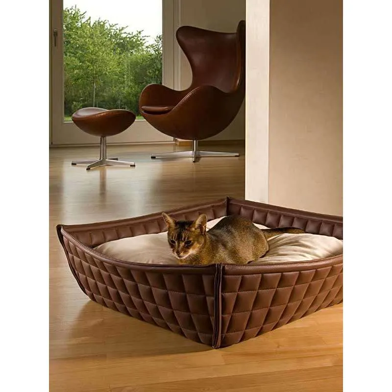 Pet Interiors Faux Leather Cat Basket BOWL