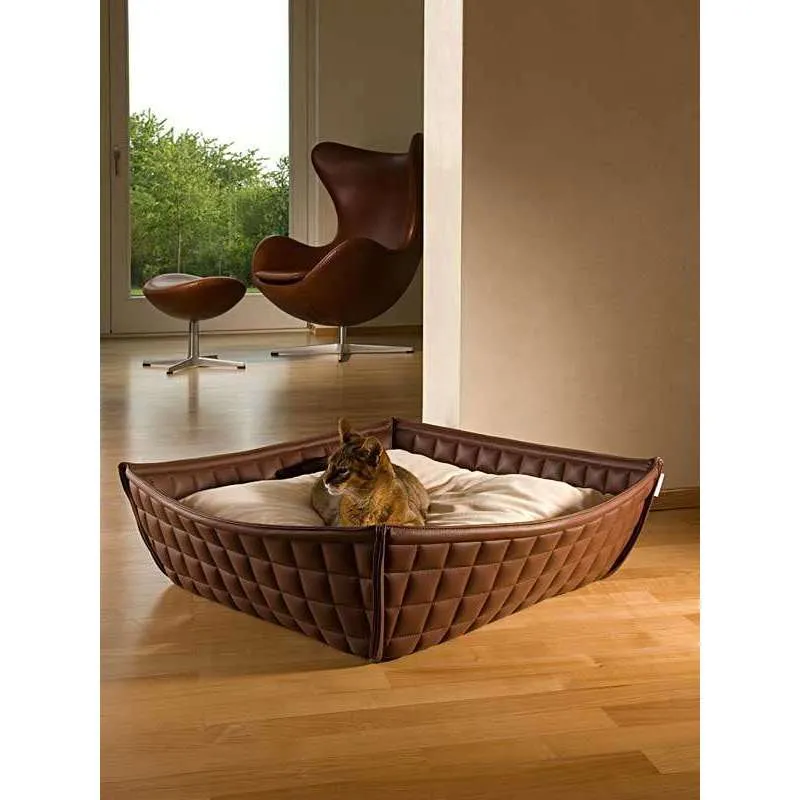 Pet Interiors Faux Leather Cat Basket BOWL