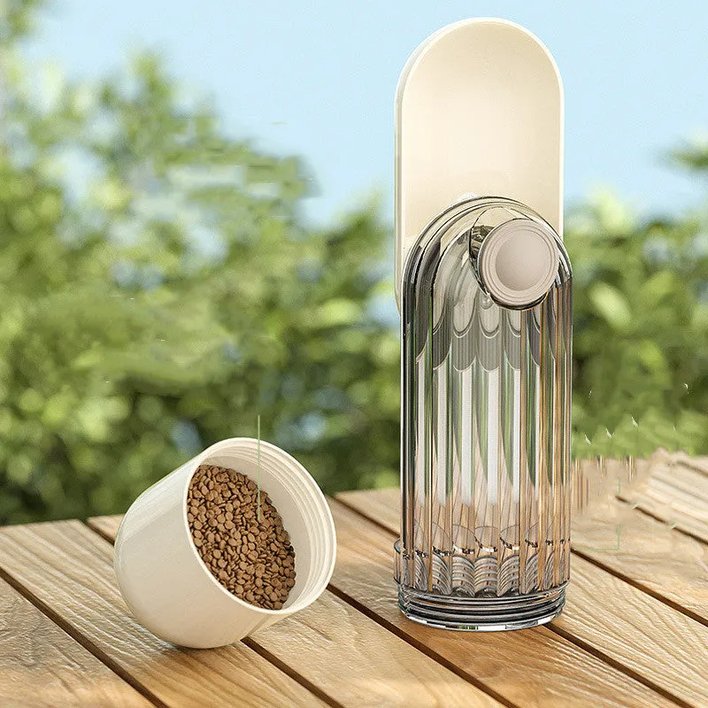 Pet Water Cup 2 In 1 Segment Design Green Dog Walking Portable Drinking Cup Dog Feeding Supplies Pet Supplies Dog Walking Water Feeder Pets Products