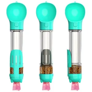 Portable Pet Dog Water Bottle Travel Outdoor Drinking Bowl Feeder Tray 300/500ML