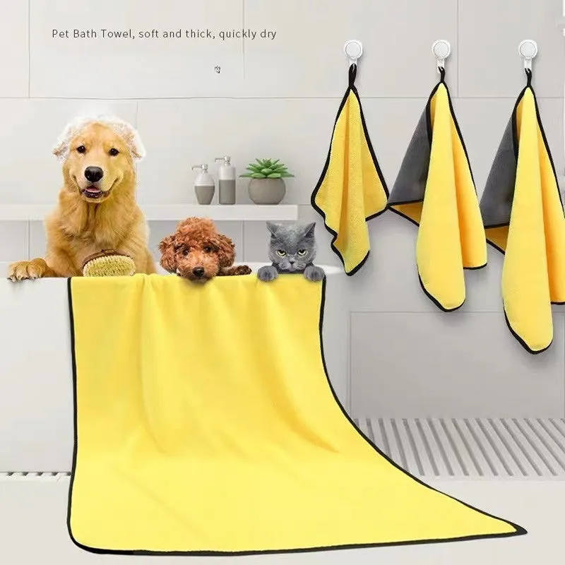 QuickDry Pet Towel – Super Absorbent Microfiber Dog & Cat Bath Towel, Soft & Fast Drying