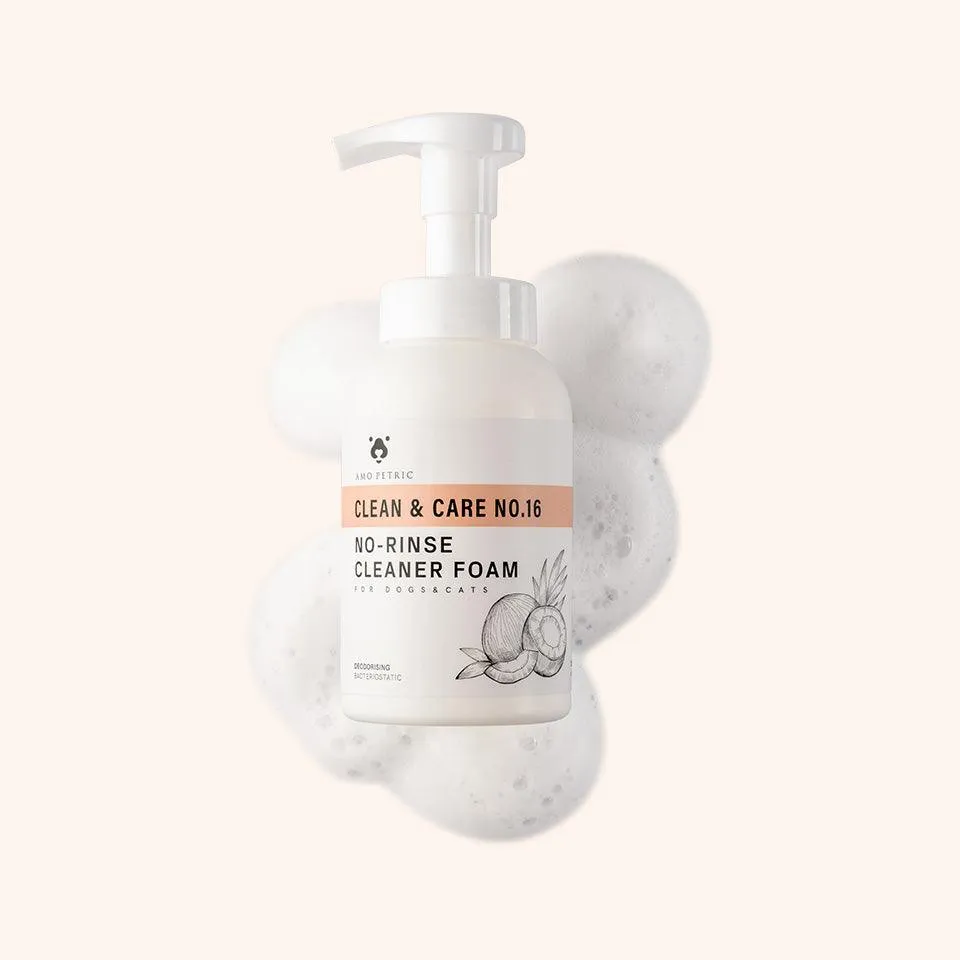 Rinse Free Cleaner Foam for Pets with Free Waffle Towel