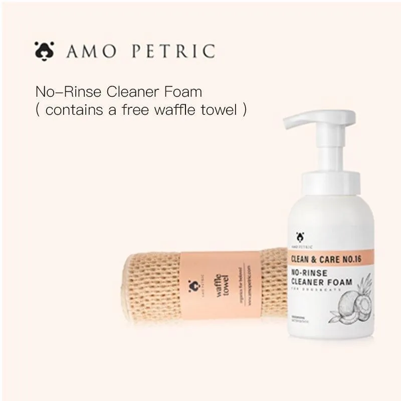 Rinse Free Cleaner Foam for Pets with Free Waffle Towel