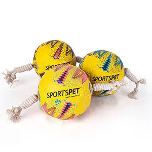 SportsPet Tough Durable Football with Rope