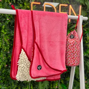 Strawberry Patch - Dog Towel   Carry Bag
